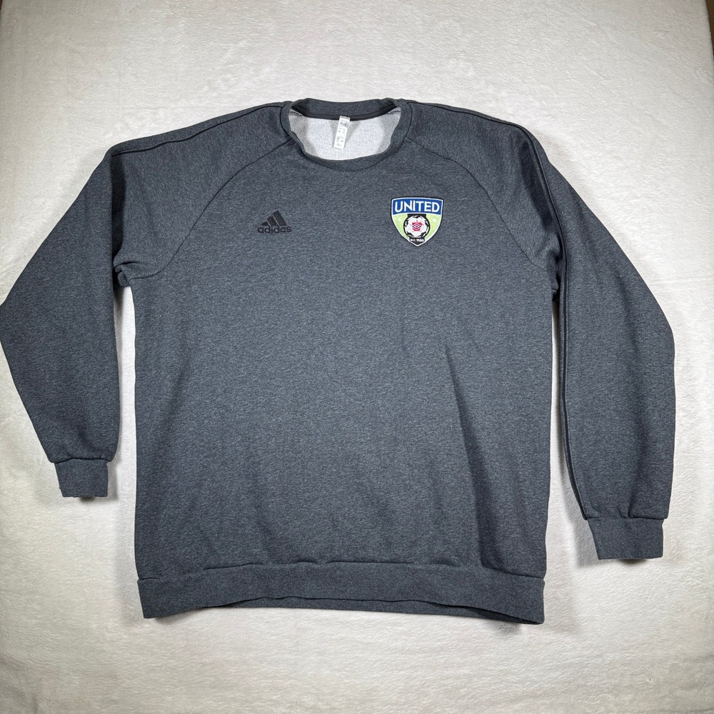 Adidas United Soccer‎ Team Crewneck Sweatshirt Pullover Dark Gray 2XL